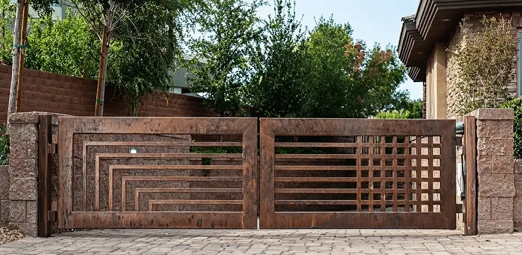 Custom driveway gate installation for a home entrance in Sarasota, FL